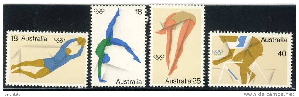 1976 Australia Complete Set Of 4 Olympics Montreal MNH Scott # 637-640 - Mint Stamps