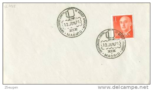 SPAIN 1971 BOXING POSTMARK - Boxing