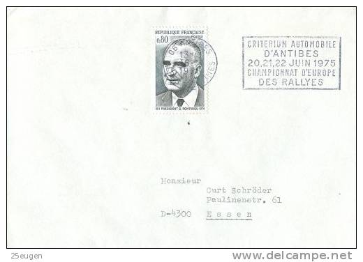 FRANCE 1976  CARS  POSTMARK - Automovilismo