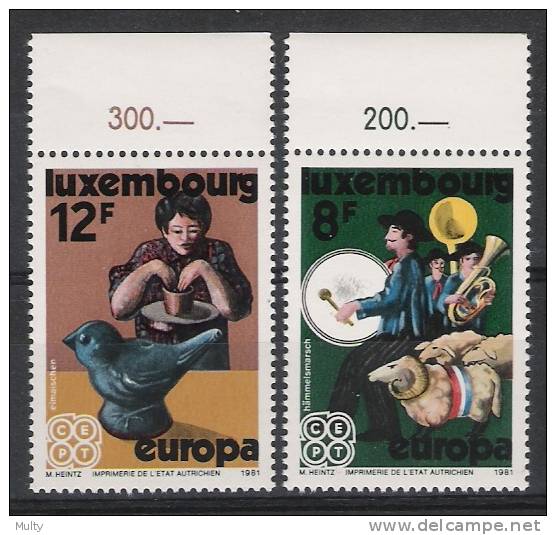 Luxemburg Y/T 981 / 982 (**) - 1981