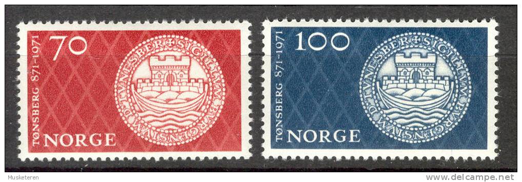 Norway 1971 Mi. 619-20 Town Of Stadt Von Tønsberg Stadtsiegel - Ungebraucht