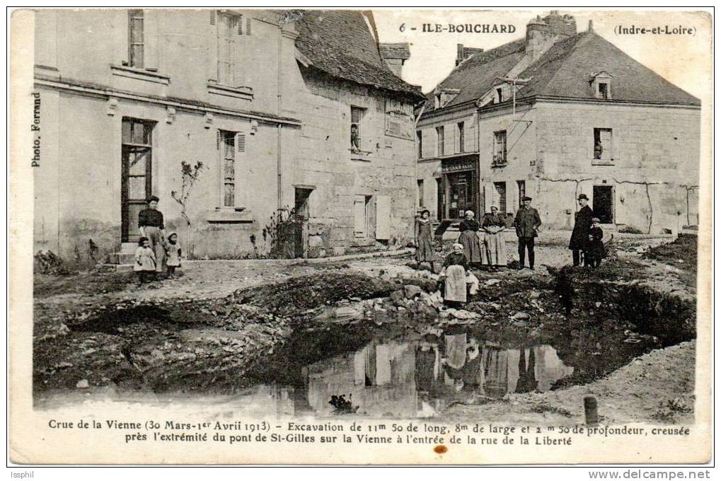 Ile Bouchard (I.-et-L.) Crue De La Vienne 30 Mars - 1er Avril 1913 - L'Île-Bouchard