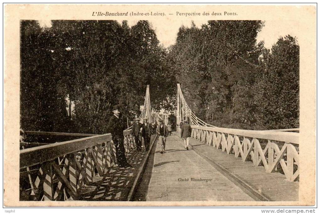 L'Ile Bouchard (Indre Et Loire) Perspective Des Deux Ponts - L'Île-Bouchard