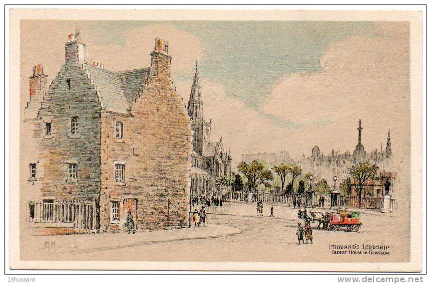 Carte Postale Ancienne Illustrateur - Glasgow. Provand's Lordship. Oldest House - Lanarkshire / Glasgow