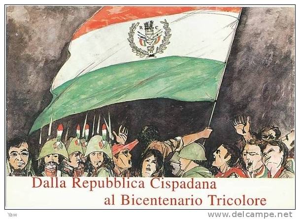 ITALIA 1997 CP FDC BICENTENARIO DEL "PRIMO TRICOLORE". ANNULLO SPECIALE REGGIO EMILIA - Stamps