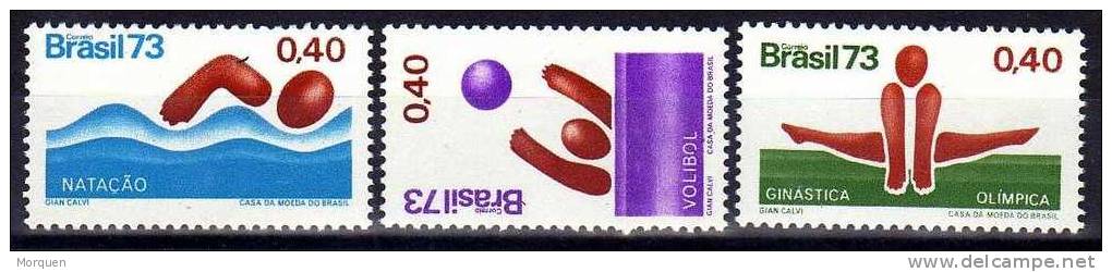 Lupa 110. BRASIL , Tematica Deportes  SPORT 1973 ** - Unused Stamps