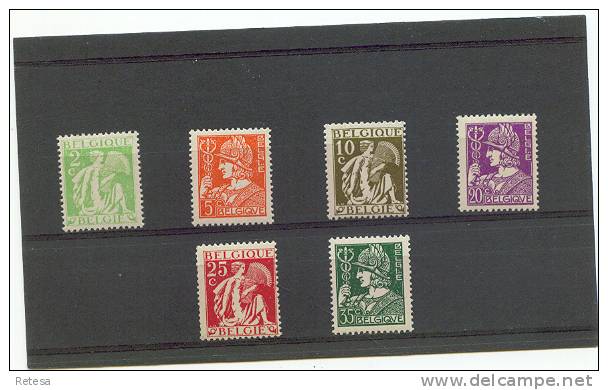 BELGIE N°335/340 CERES EN MERCURIUS 1932 ** - 1932 Cérès Et Mercure