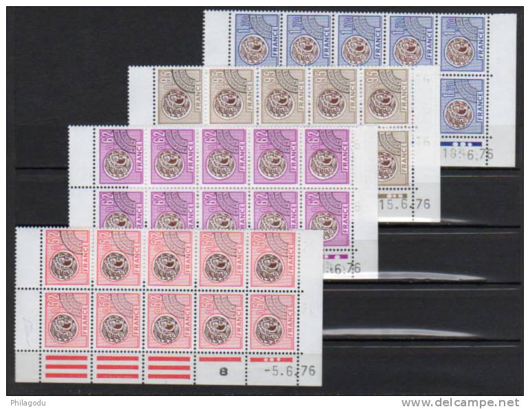 France 1976, Monnaie Gauloise, Préoblitérés, Cote 75 €, ++  Sans Charnière ++  Postfrich ++ - 1964-1988