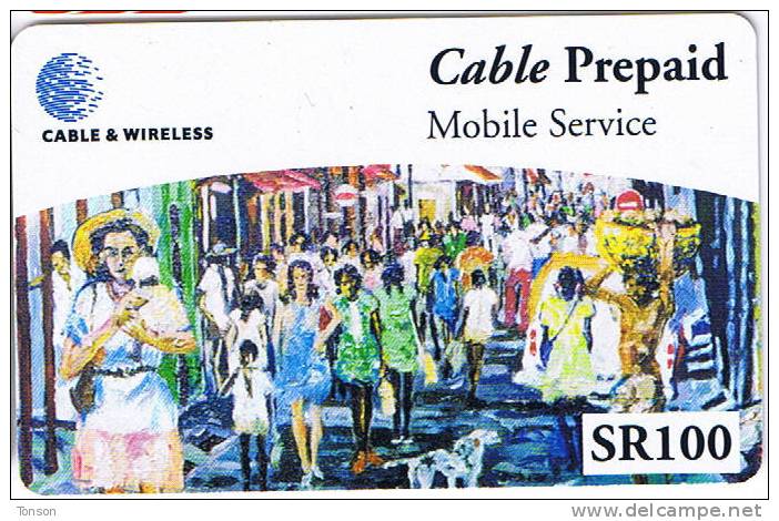 Seychelles, SR100, Cable & Wireless, Prepaid, Mobile Service A . - Seychellen