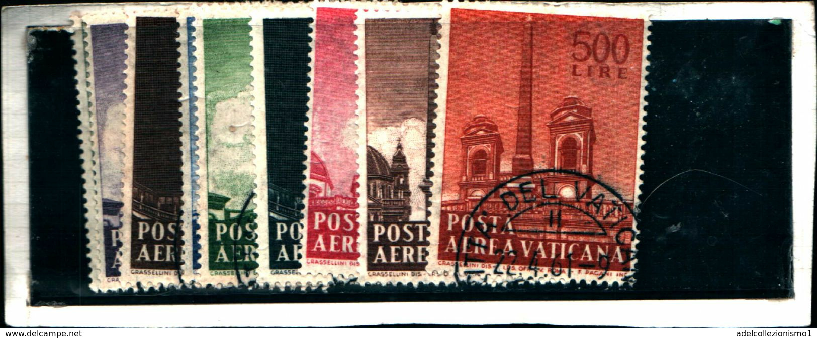 20531) VATICANO-Obelischi - POSTA AEREA - 27 Ottobre 1959 Serie Completa Usata Di 10 Valori - Unused Stamps