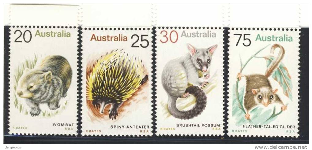 1973-84 Australia  MNH Set Of 4 Marsupials  Scott # 565,567,568,572 - Mint Stamps