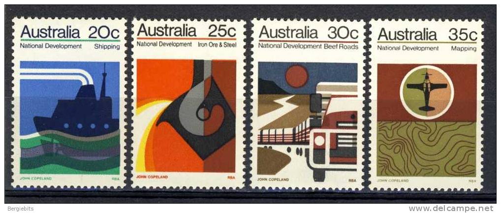 1973 Australia  MNH Complete Set Of 4 Economic Developement Scott # 550-553 - Neufs