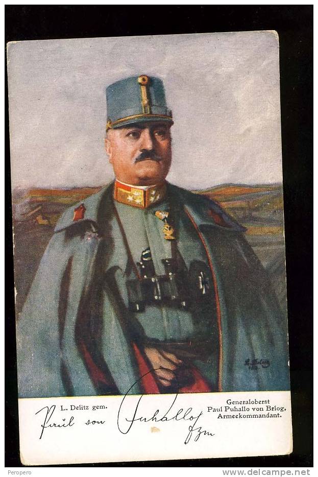 AK ROTES KREUZ RED CROSS CROCCE ROSSA  OFFIZIELE KARTE Nr. 501. GENERALOBERST PAUL PUHALLO VON BRLOG  OLD POSTCARD - Rotes Kreuz