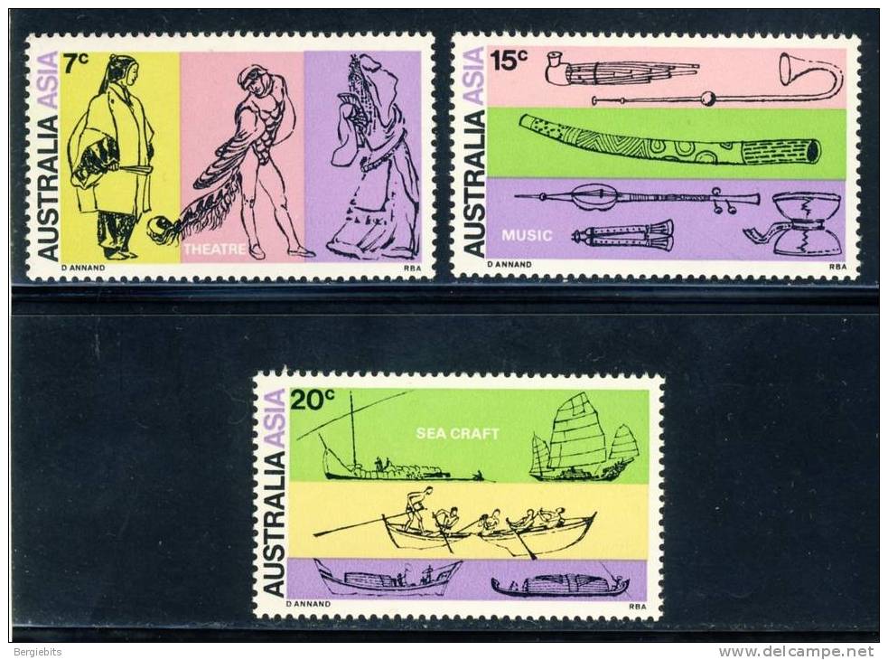 1971 Australia  MNH Complete Set Of 3  Congress Of Orientalists  Scott # 493-495 - Mint Stamps