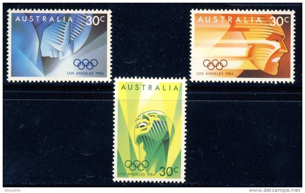 1984 Australia  MNH Complete Set Of 3  84 Summer Olympics Scott # 922-924 - Mint Stamps