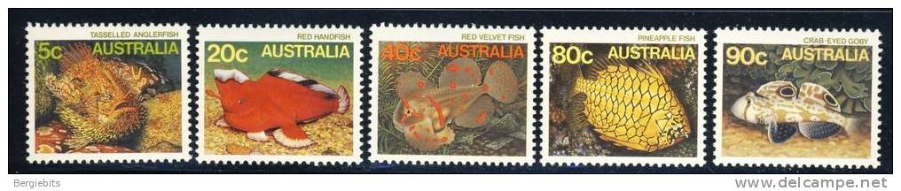 1985 Australia  MNH  Set Of 5  Sealife Scott # 904,906,910,917,919 - Neufs