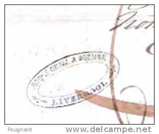 GRANDE-BRETAGNE:1857:enve Loppe  LIVERPOOL Vers ANVERS(Belgique.).Verso:o Blit.Anvers  Double Cercle Rouge+Angleterre Pa - Postmark Collection