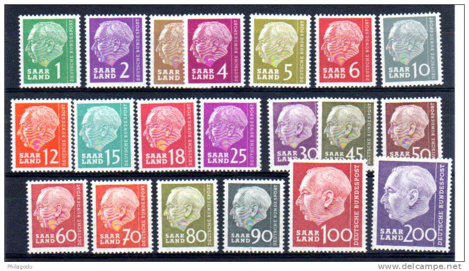1956 Président Heuss, YV. N° 362 / 81, Cote 30 €, ++  Neuf Sans Charnière ++  Postfrich ++ - Unused Stamps
