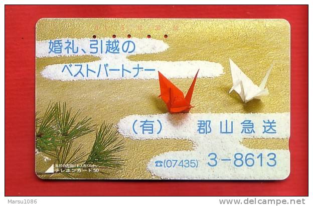 Japan Japon  Telefonkarte Phonecard -   Papiervogel Origami - Cultural