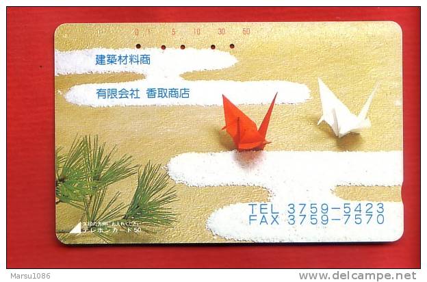 Japan Japon  Telefonkarte Phonecard -   Papiervogel Origami - Culture