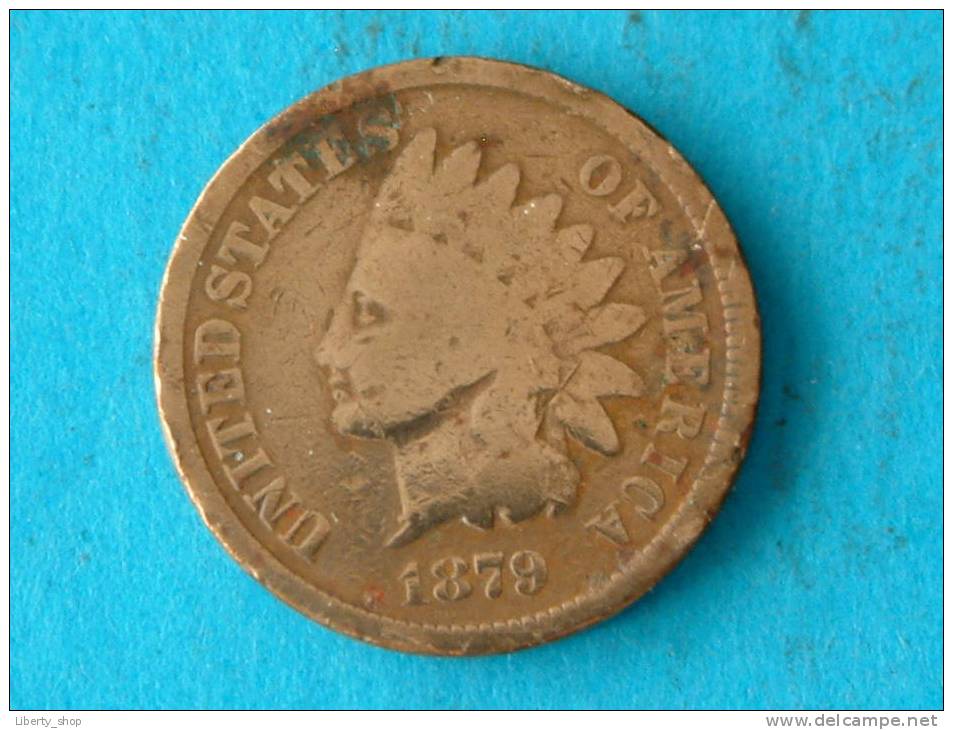 1879 - INDIAN HEAD CENT - F ( KM 90a ) ! - 1859-1909: Indian Head