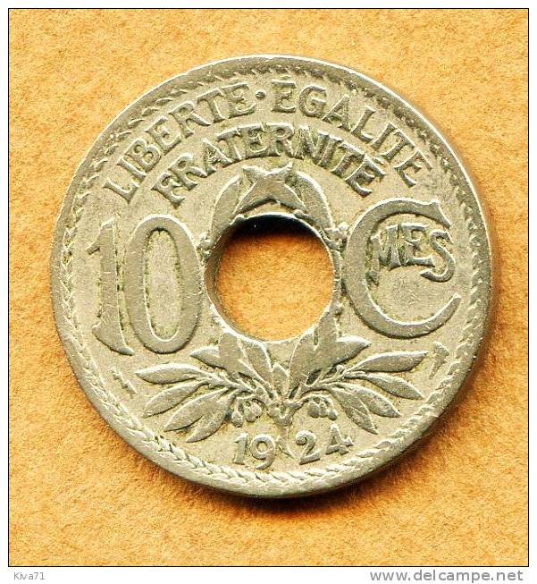 10 Centimes  "Lindauer" 1924 Poissy   TTB+ - 5 Centimes