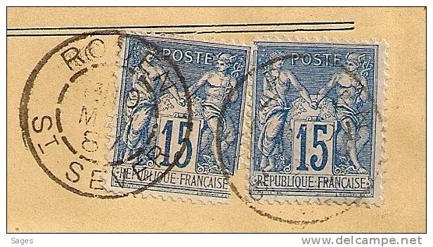 Lettre Sage, Notaire, ROUEN ST SEVER, Loiret ! - 1877-1920: Periodo Semi Moderno