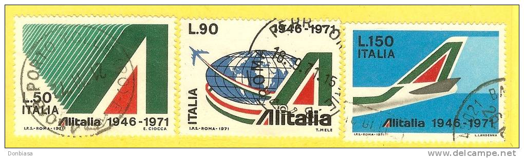 Rep. Italiana: selezione di 38 serie complete USATE 1961-1981 montate su cartoncino (vedi immagini)