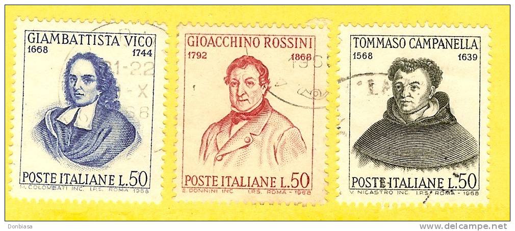 Rep. Italiana: selezione di 38 serie complete USATE 1961-1981 montate su cartoncino (vedi immagini)