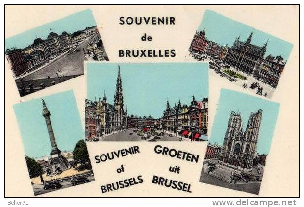 Belgique. Bruxelles. Multi-vues - Mehransichten, Panoramakarten