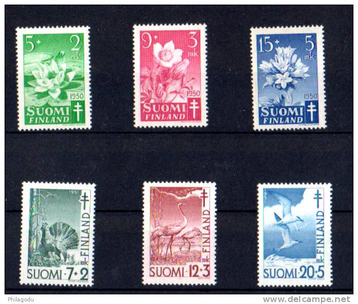 1950-51, Les œuvres Antituberculeuses ; Fleurs, Faune , Cote 22 €, ++ Parfait  Neuf Sans Charnière ++  Postfrich ++ - Unused Stamps
