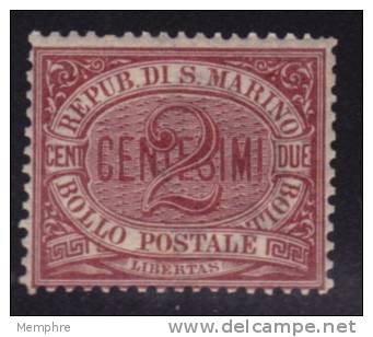 San Marino  Cifra   Sass 26 * - Unused Stamps