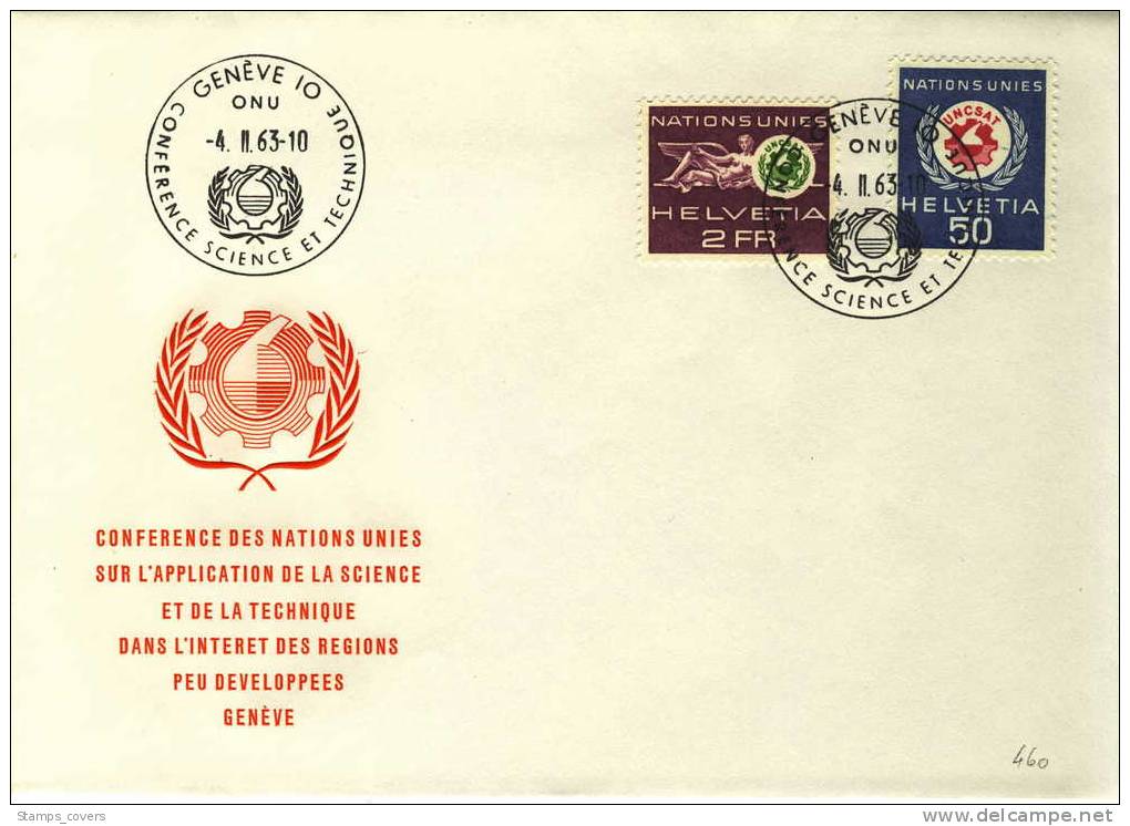 NATIONS UNIES SUISSE FDC MICHEL 38/39 - FDC