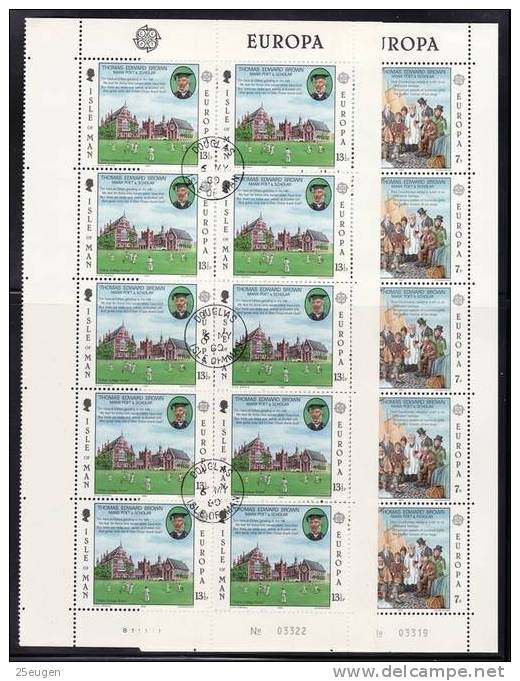 ISLE OF MAN 1980 EUROPA CEPT SHEET  USED - 1980