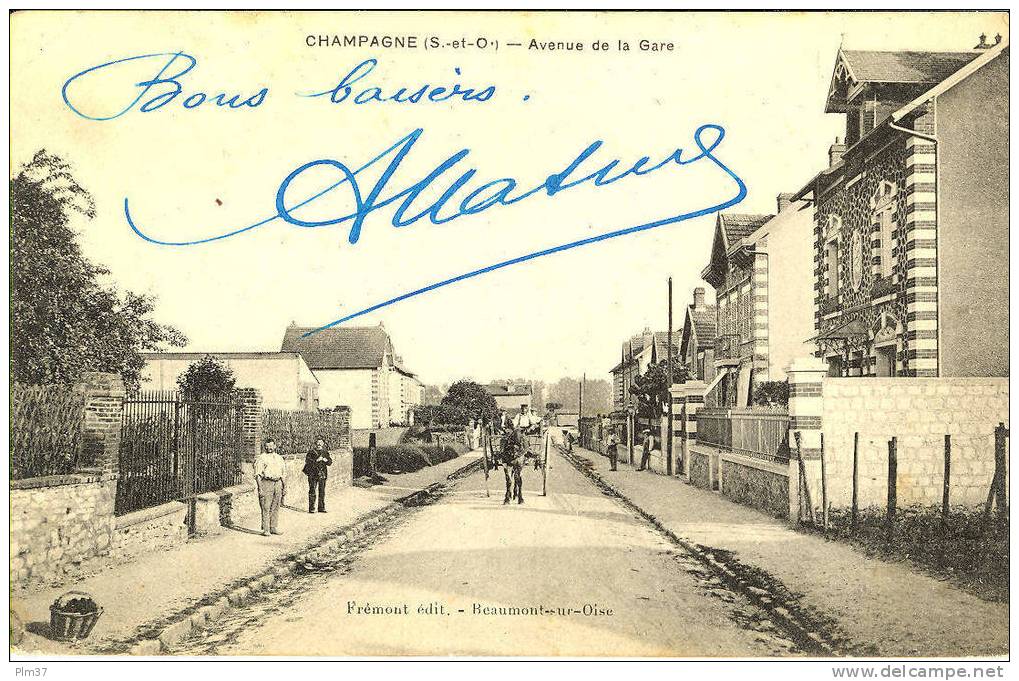 CHAMPAGNE - Avenue De La Gare - écrite 1915 - Champagne Sur Oise