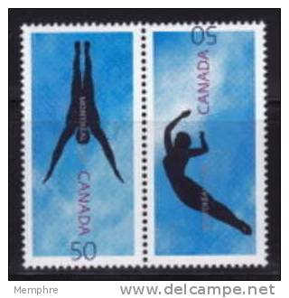 2005  Championnats Mondiaux De Natation 2 Se-tenant  Sc 2113-4 ** - Unused Stamps