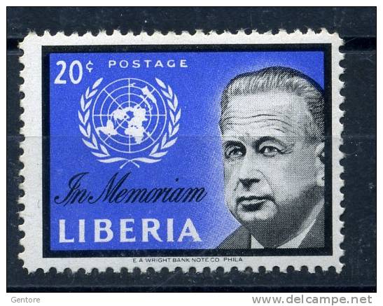 LIBERIA 1962 Dag Hammarskjold  Yvert Cat. N° 379 Perfect MNH ** - Dag Hammarskjöld