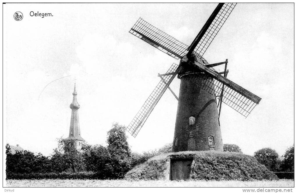 Oelegem : Molen (met Kerk Op Achtergrond) - Ranst