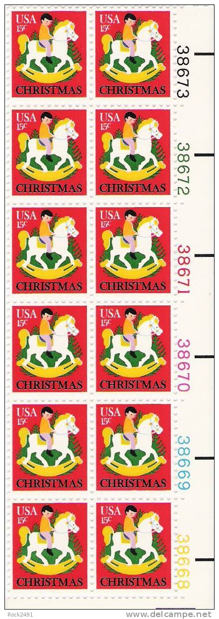 US Scott 1769 - Plate Block Of 12 - Christmas 15 Cent - Mint Never Hinged - Plate Blocks & Sheetlets