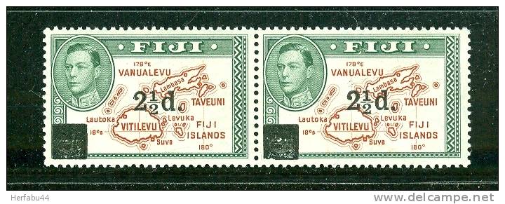 Fiji      Surcharge   Set (pair)    SC# 136  Mint - Fiji (1970-...)