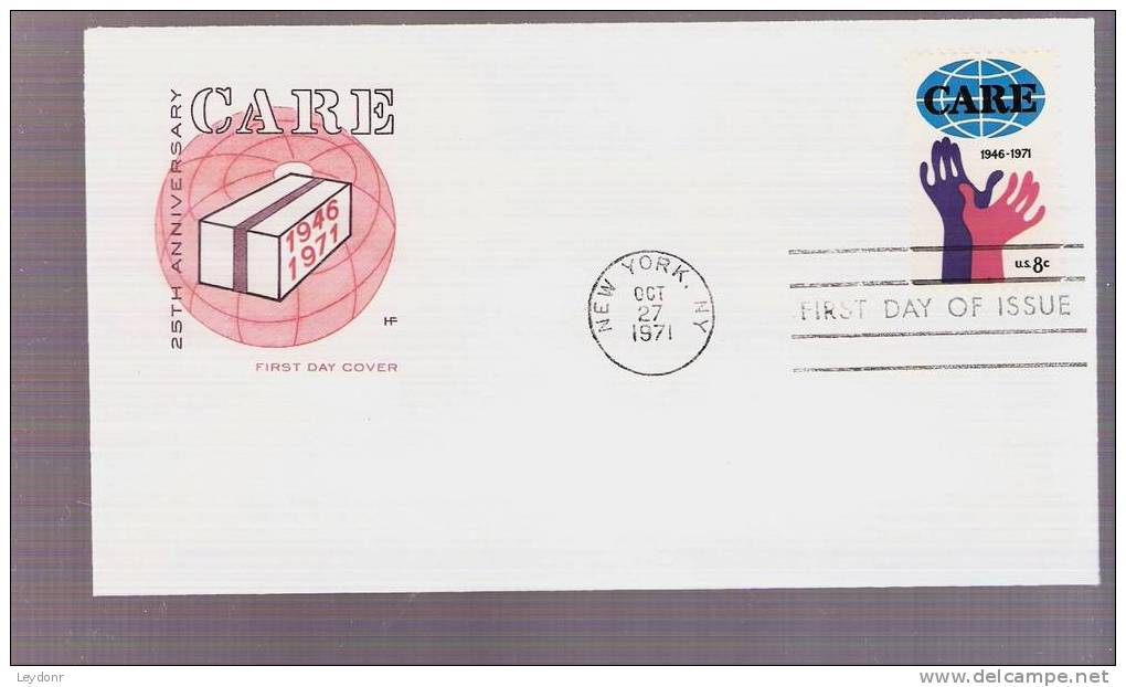 United States - FDC 25th Anniversary Of CARE - Scott # 1439 - 1971-1980