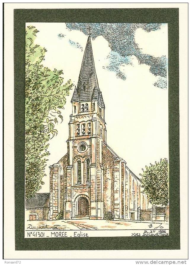 41 MOREE - Eglise  - Illustration Yves Ducourtioux - Moree