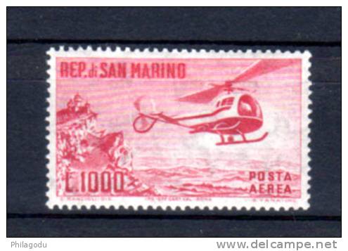 Saint Marin 1961, Hélico  Bell 47J ++ N°PA 127**  Cote 80 € Sans Charnière ++  Postfrich - Hélicoptères