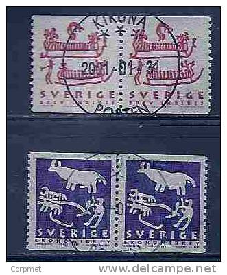 SWEDEN - Yvert # 2201/2  - Horizontal Pairs - VF USED - Oblitérés