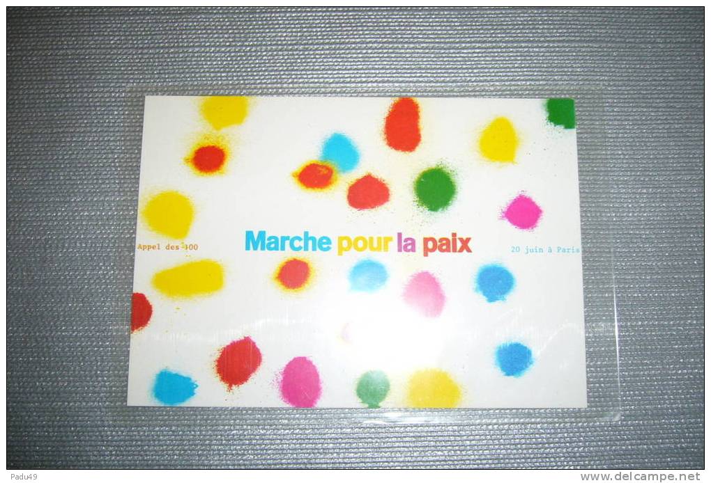 1 Carte Postale Marche Pour La Paix - Syndicats