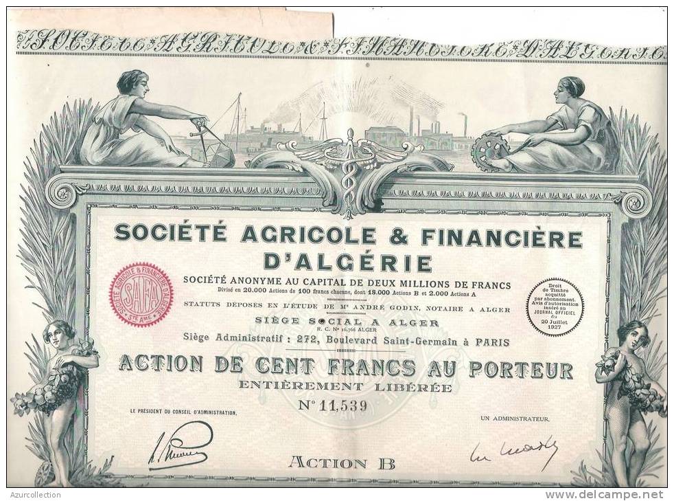 S. AGRICOLE ET FINANCIERE D'ALGERIE - Africa