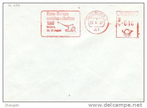 GERMANY  1967   CANOE  POSTMARK - Canoë