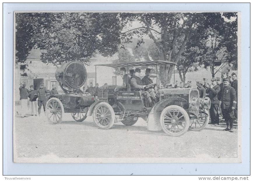 CAMION Du 5ème Corps D'Armée POSTE PHOTO-ELECTRIQUE Avec Sa Remorque Chargée - Autres & Non Classés