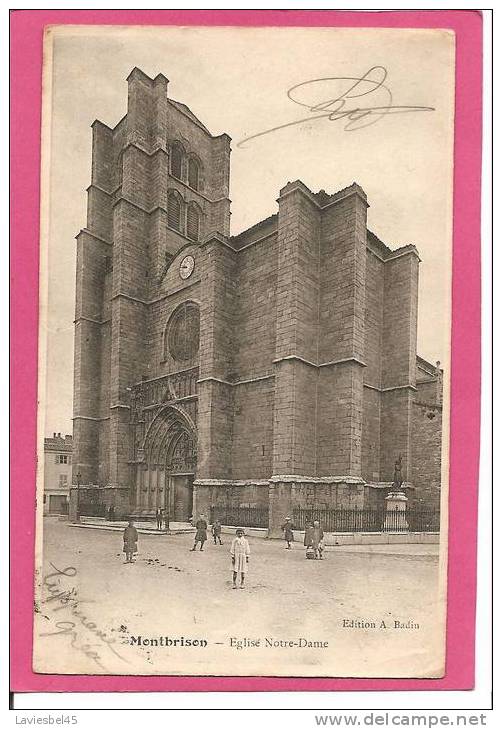 MONTBRISON  . EGLISE NOTRE DAME  . TIMBRE ANNEE 1913 - Montbrison