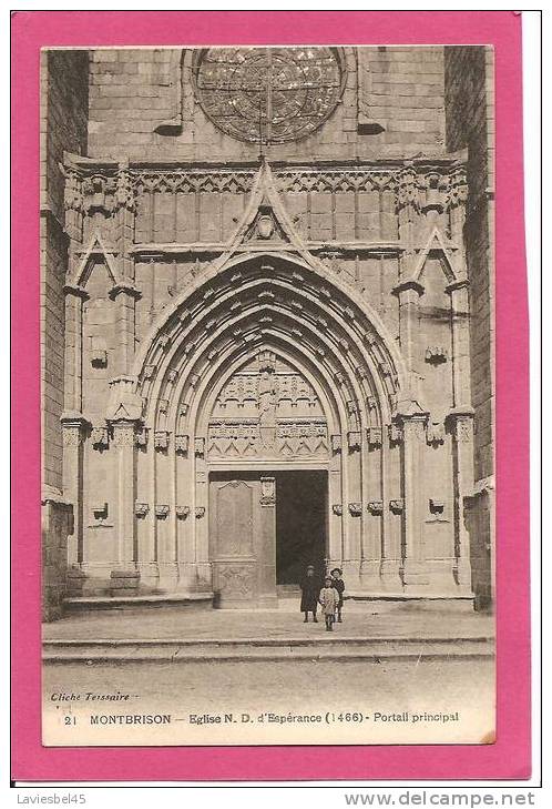 MONTBRISON  . N° 21 . EGLISE N.D. D ESPERANCE. PORTAIL PRINCIPAL  . - Montbrison